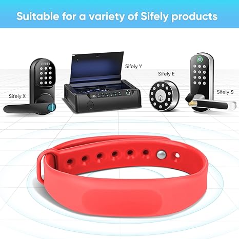 Sifely Wristband Key Fob (Red)