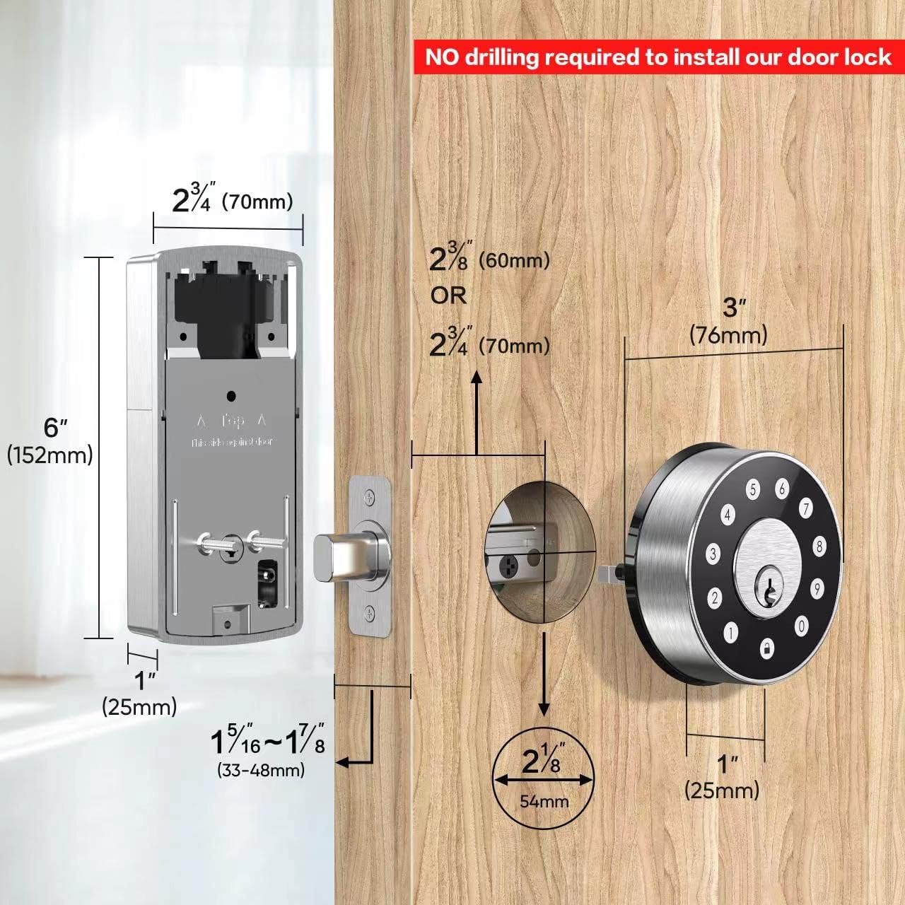 Sifely Smart Lock,Keyless Entry Door Lock,Smart Deadbolt